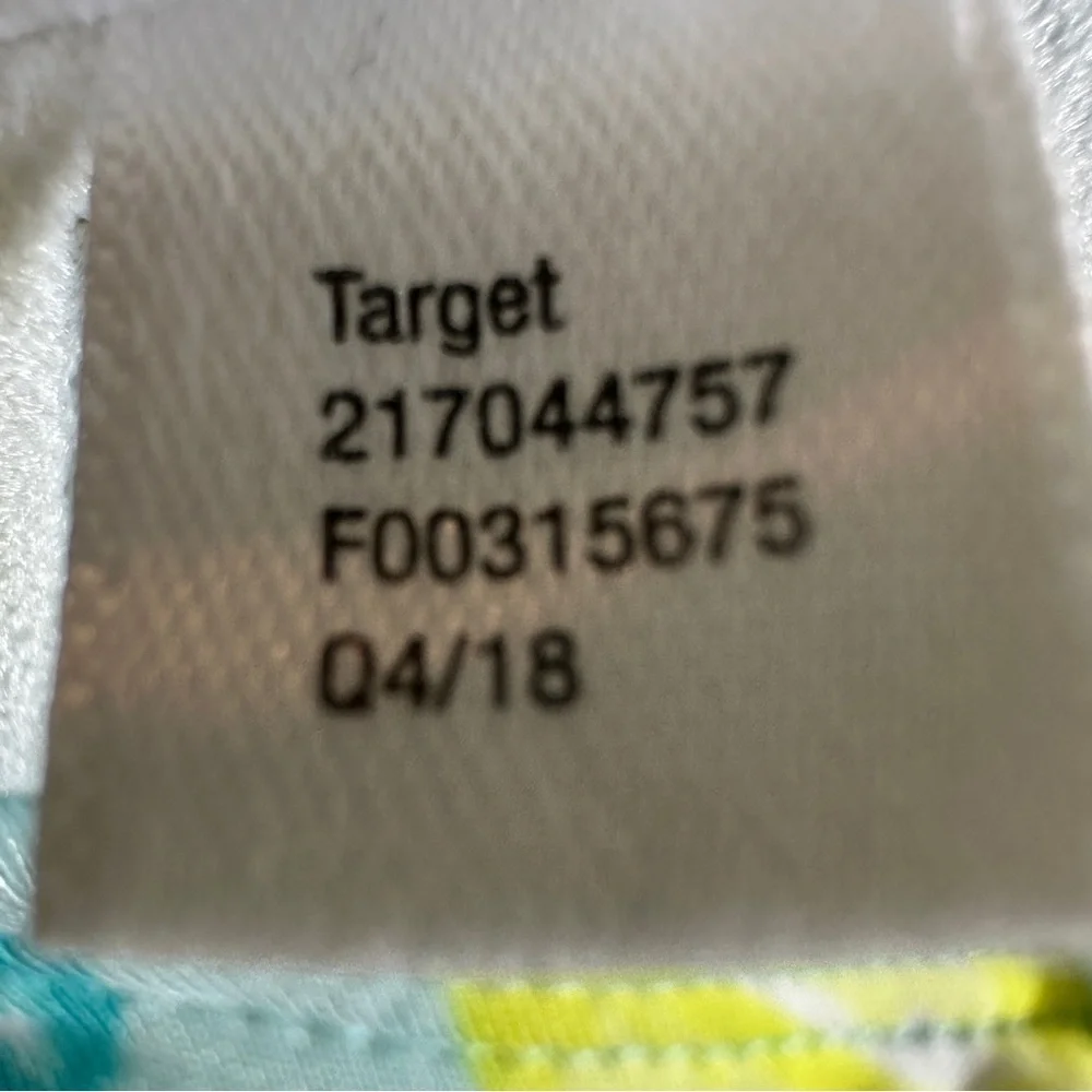 Cat & Jack Lemon Print Swimsuit with Tulle Overlay Sz 6-9 M